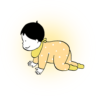 赤ちゃんがハイハイするイラスト